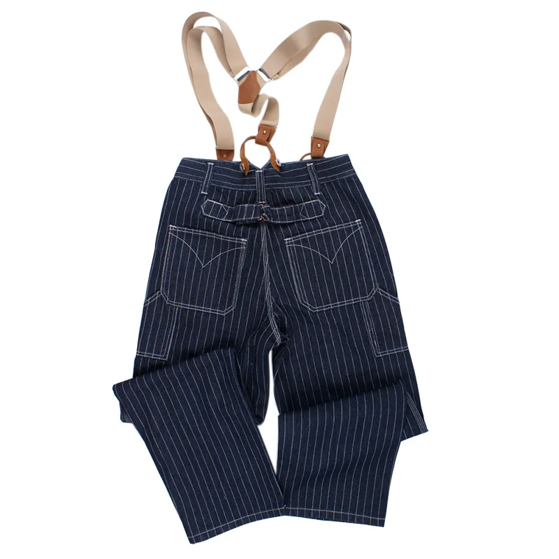 بنطلون جينز رجالي جديد بتصميم خطوط السكك الحديدية على شكل X وY، فضفاض، ملابس عمل، بنطلون جينز للدراجات النارية بحمالات، بنطلو...