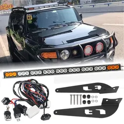 Car Roof White Amber 50Inch 270W Led Work Light Bar With Mounting Bracket For Toyota FJ Cruiser 2007-2014 Accessories