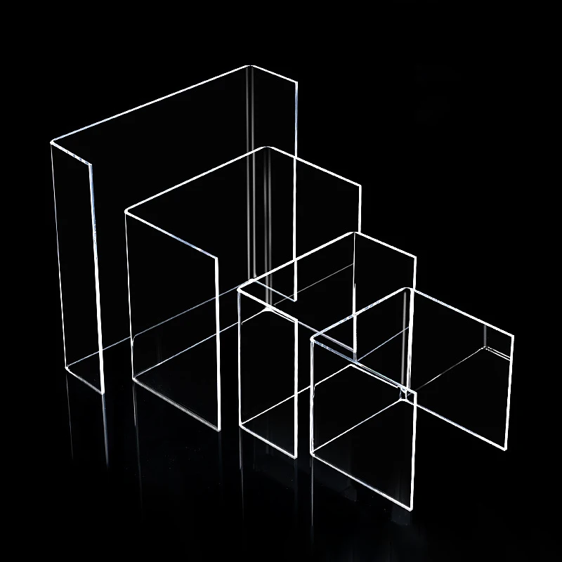 5mm Thick Acrylic Display Risers Clear Product Stand,Cupcakes Holder Dessert Showcase Stand,Candy Bar Riser,Lift for Figures