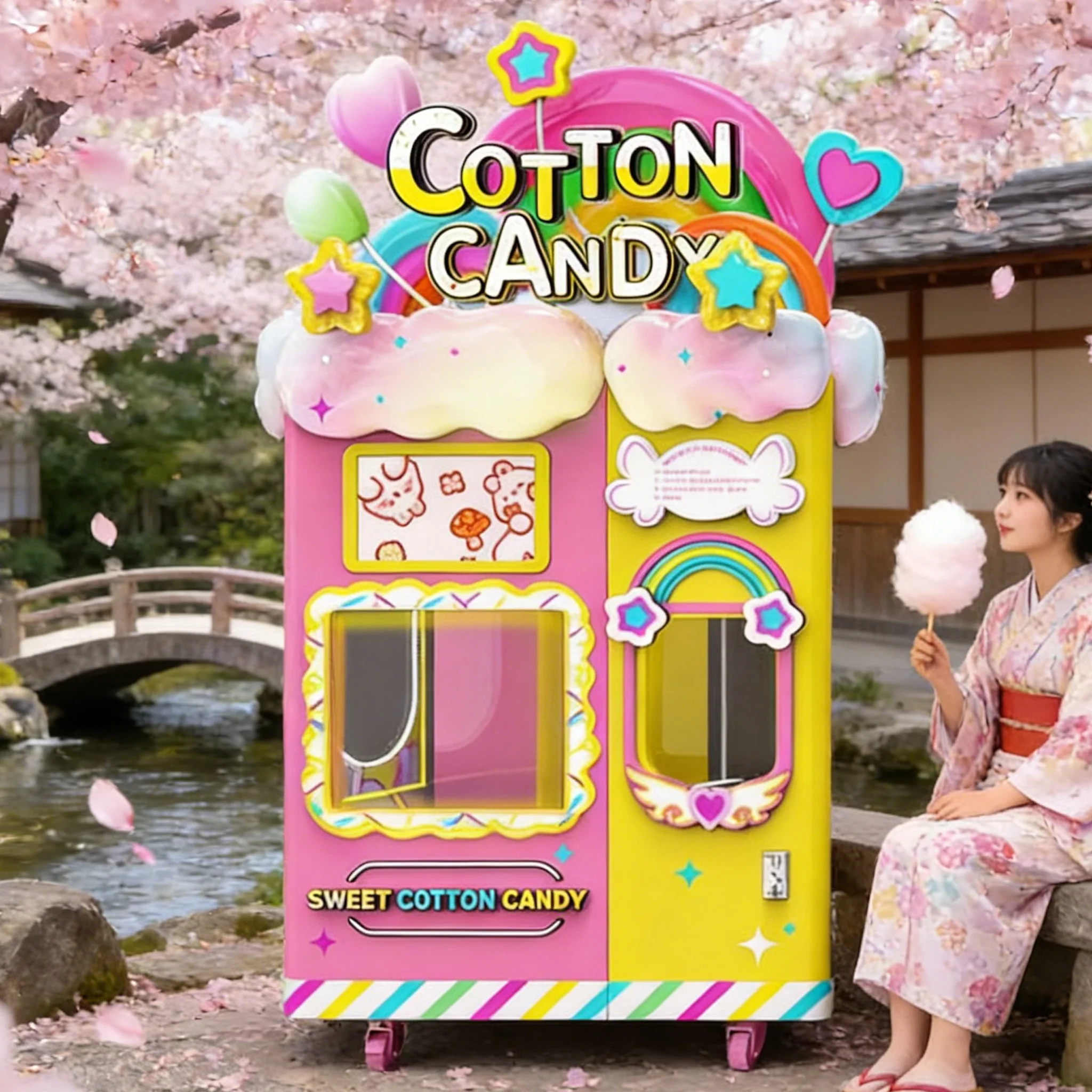 Exclusive Diy Function Automatic Cotton Candy Vending Machine Source Factory Support Customized