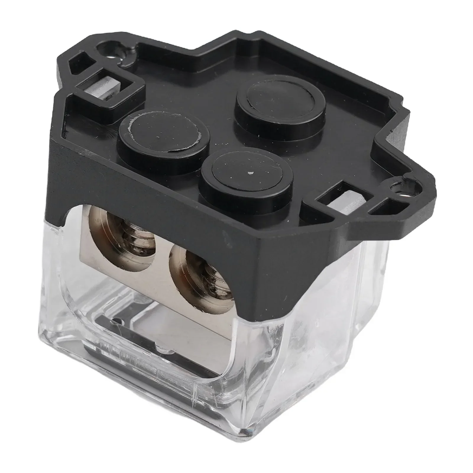 

2 Way Zine-Alloy Power Distribution Block 0/2/4 Gauge In 4/8 Gauge Out Car Audio Power Wire Junction Box