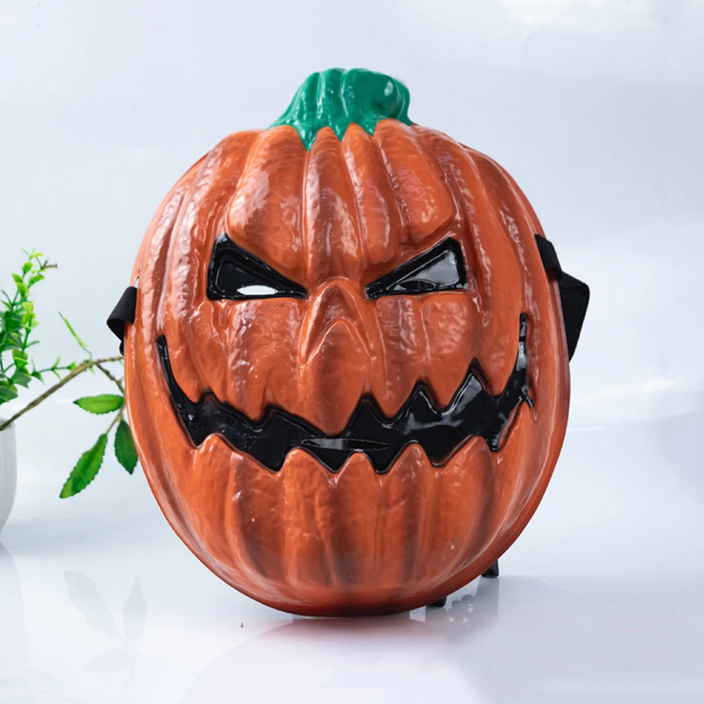 Máscara de cabeza de calabaza de terror de Halloween para mujeres y hombres, máscara de cara completa para fiesta de disfraces, accesorios de Cosplay divertidos, suministros de Rave