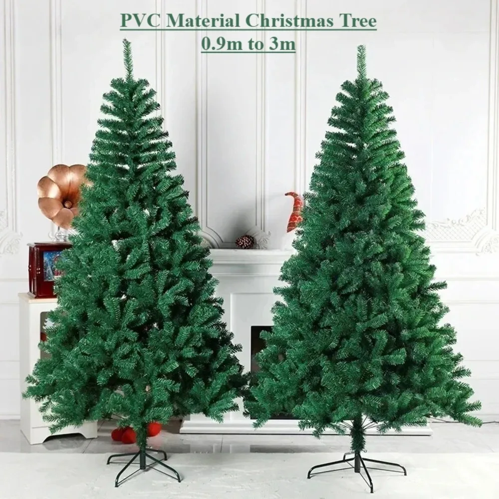 

Artificial Christmas Tree PVC Encrypted Iron Bracket Large Christmas Tree 0.9m To 3m Home Christmas Party Atmosphere Decorations