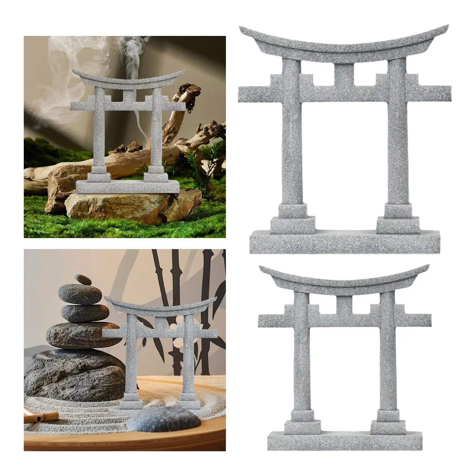 Picture 4: Japan Torii Gate Shrine Model Figurine Landscape Ornament for Potted Plant
