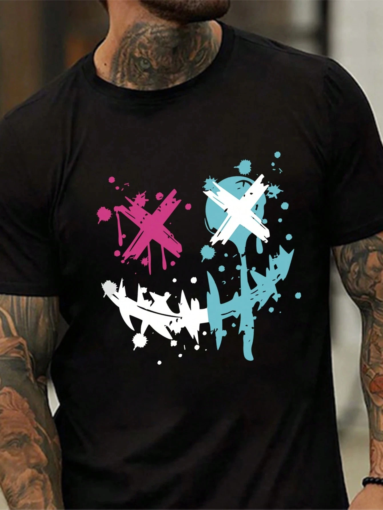  الرجال جولة الرقبة قصيرة الأكمام تي شيرت غير رسمي تنوعا للصيف الهيب هوب الشارع الشهير المتضخم قميص ملابس للرجال Y2k الملابس