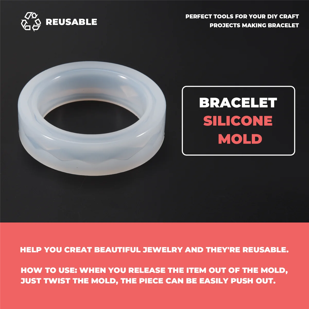 FZFZ 4 個シリコンモールドモールドラウンドカーブバングルブレスレットジュエリー作成 DIY