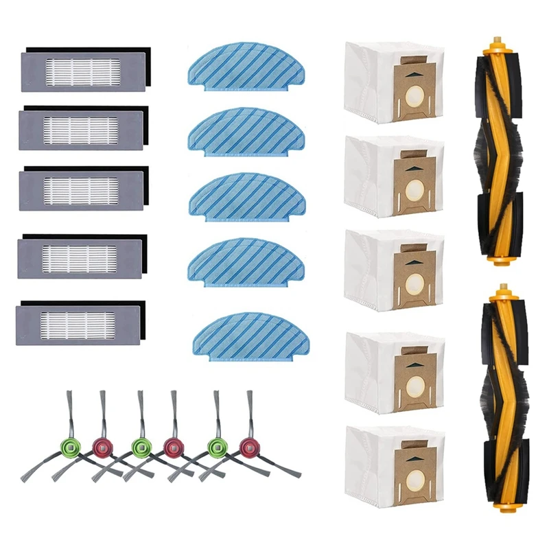 1 комплект, Роликовые щетки, боковая щетка, Швабра, фильтр, пылесборники для Yeedi Vac/Vac Max/Vac Station/Vac 2 Pro, замена робота-пылесоса