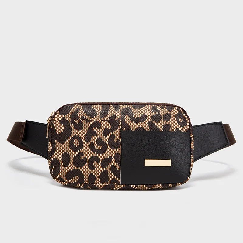 Leopard Print Small Square Bag Going Out Commuting easiest for match Girls Waist Bag Shoulder Crossbody Chest Bag