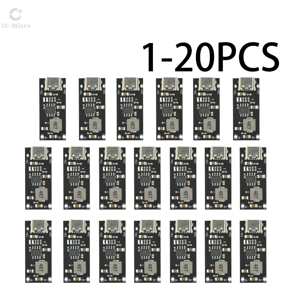 XZG Type C USB Input High Current 3A Polymer Ternary Lithium Battery Quick Fast Charging Board IP2312 CC/CV Mode 5V To 4.2V 1-20