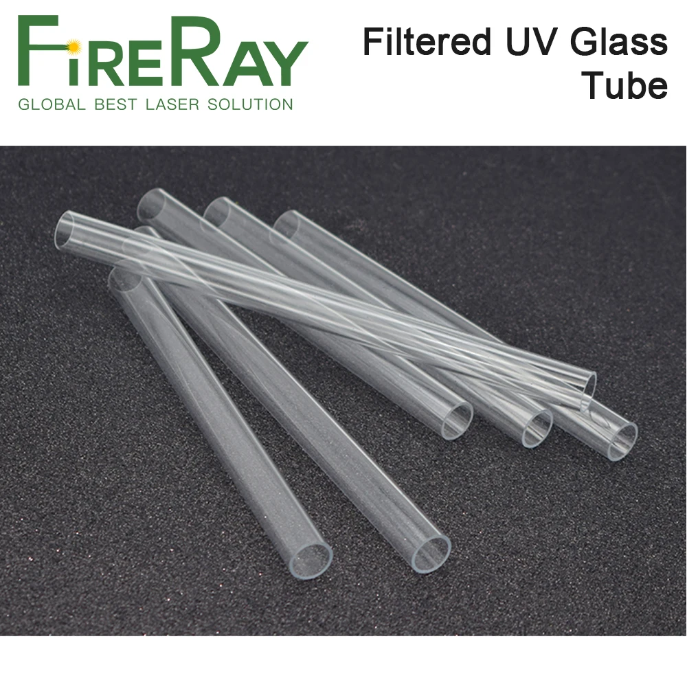 FireRay 5Pcs / Lot Filtered UV Glass Tube Dia.13-16mm Length 135-192mm for YAG Laser Welding and Cutting Machine