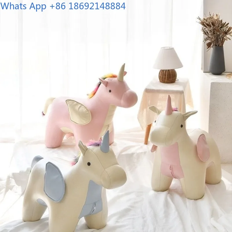

Домашний табурет с единорогом, креативный табурет с животными, украшение для гостиной, входной табурет для смены обуви, подарок на новоселье