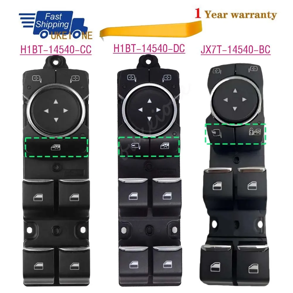 H1BT-14540-CB H1BT-14540-DC JX7T-14540-BC para Ford Focus 2019-2022 interruptor de alimentación de puerta de ventana lateral del conductor maestro accesorios de coche