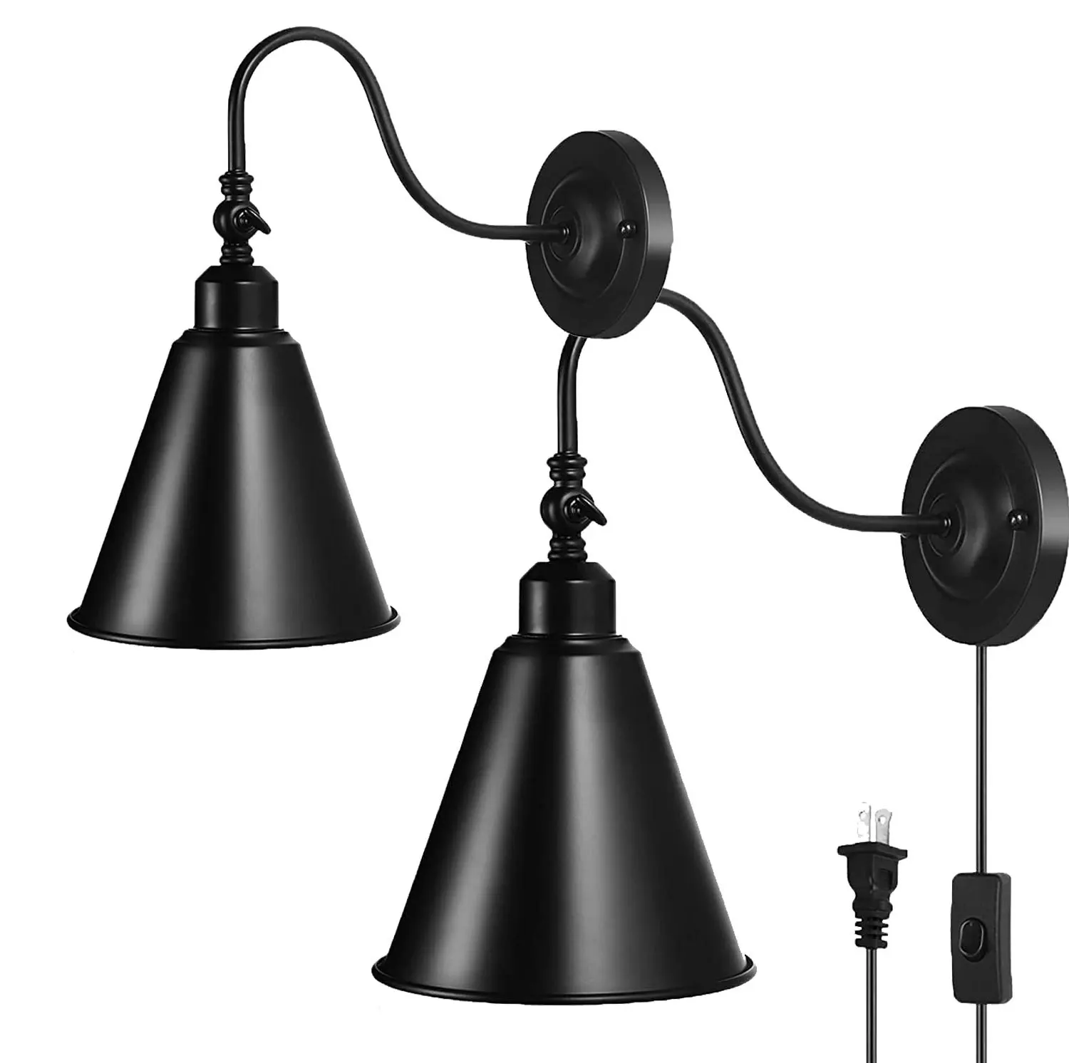 

Industrial Style Retro Country Wrought Iron Wall Lamp Creative Personality Loft Bar Hallway Bedroom Balcony Lights