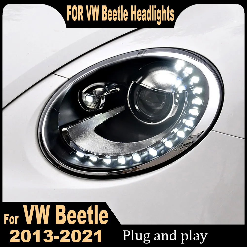 Fari auto Per VW Beetle 2013 2014 2015 2016 2017-2021 Faro A LED Luci Diurne Dinamiche Plug And Play Accessori