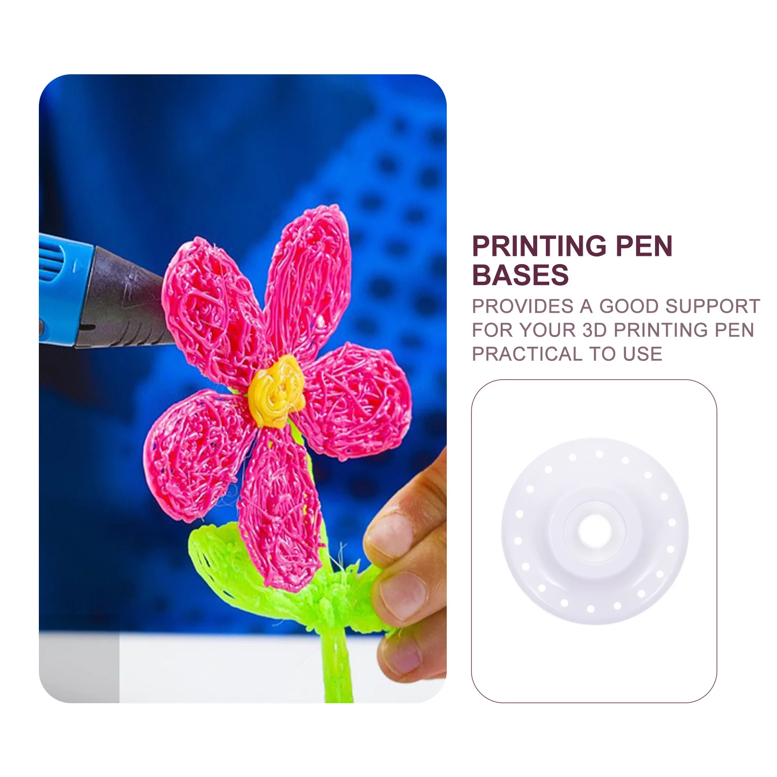 

3 шт., основа для ручки для 3D-печати, пластиковый противоударный держатель, термостойкая настольная защита, подставка для хранения, поддержка 3D-ручки