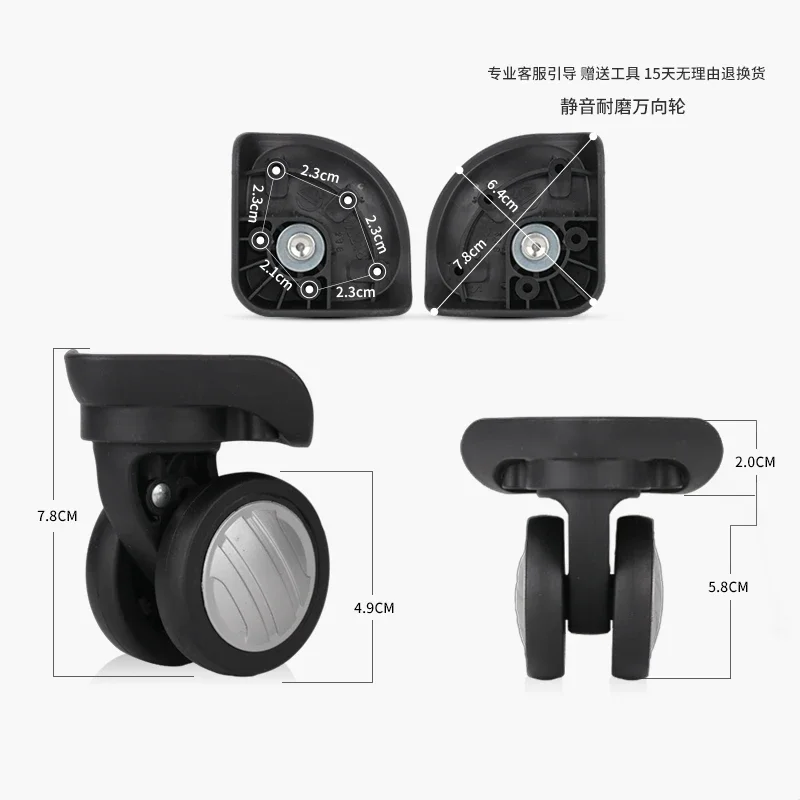 WJ218 WJ216 Universal Wheels Roller DELSEY 2073 Travel Luggage Pull Baggage Box Suitcase Trolley Case Replacement Accessories