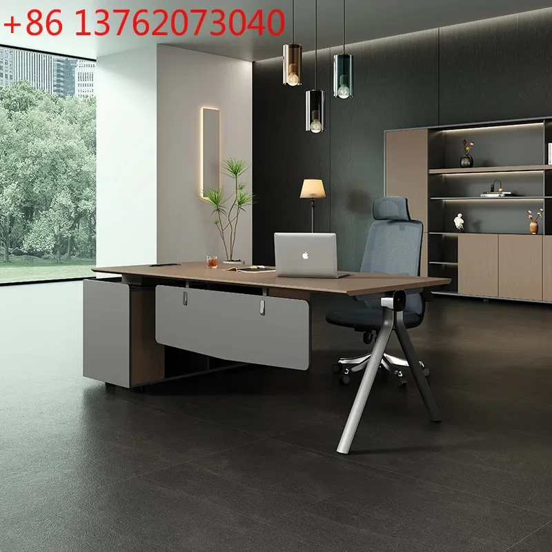 2025 new class desk manager table and chair combination desk light luxury boss table