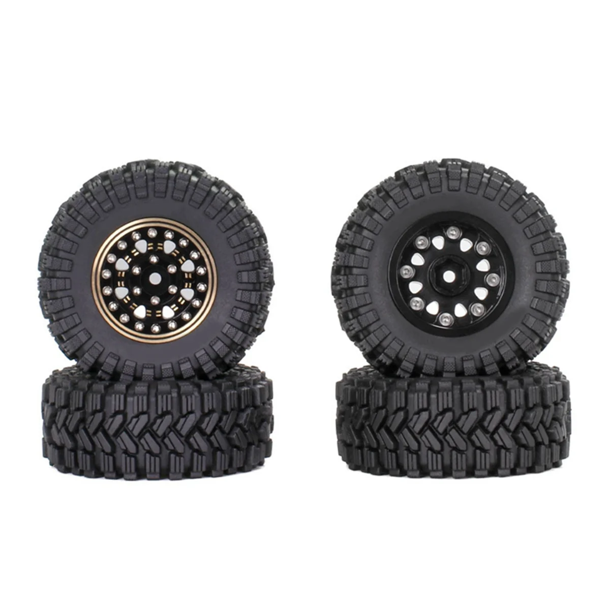 For Traxxas 1/18 TRX4M Land Rover 1.2-Inch Brass Wheel Tire 1/24 SCX24 FMS,A