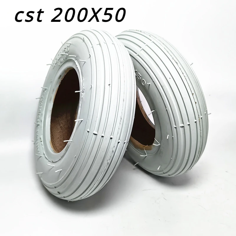 200x50 gray outer tire with 200 * 50 inner tire for 8-inch electric wheelchair front wheel inflatable tire