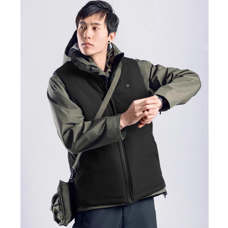 New Xiaomi Graphene Electric Heating Warm Vest Three-gear Temperature Control 4-Level  Anti-wind Water-proof Xiami Youpin SKAH