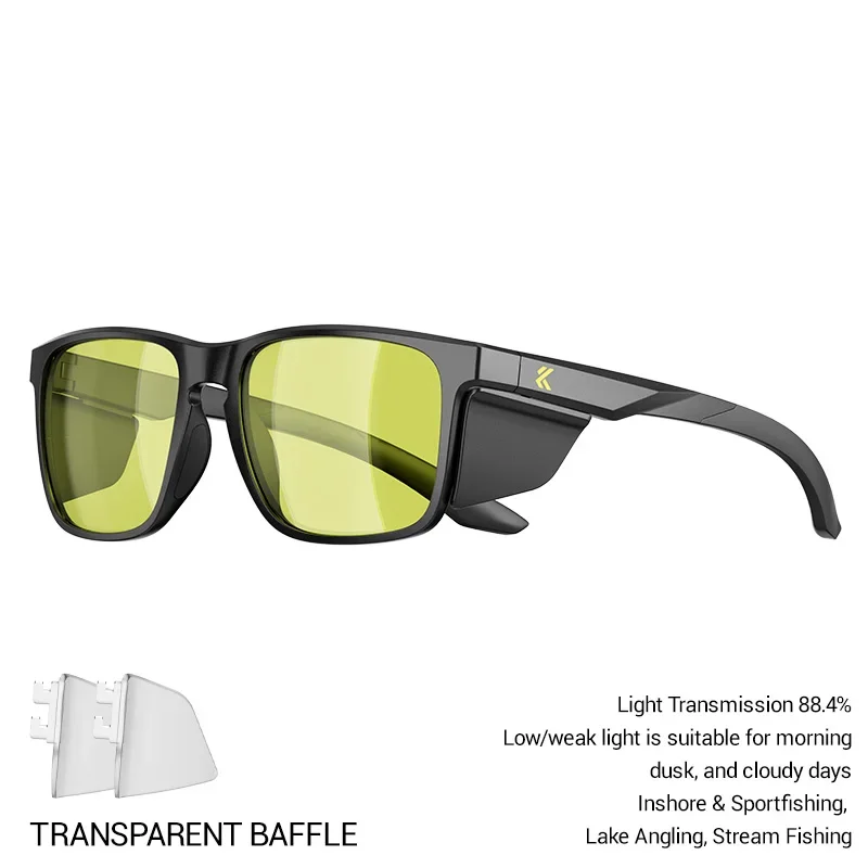 

KAPVOE Cycling Eyewear New Fishing Sunglasses Outdoor With Baffle UV400 Polarized Glasses Men Women Road Hiking Drving Goggles
