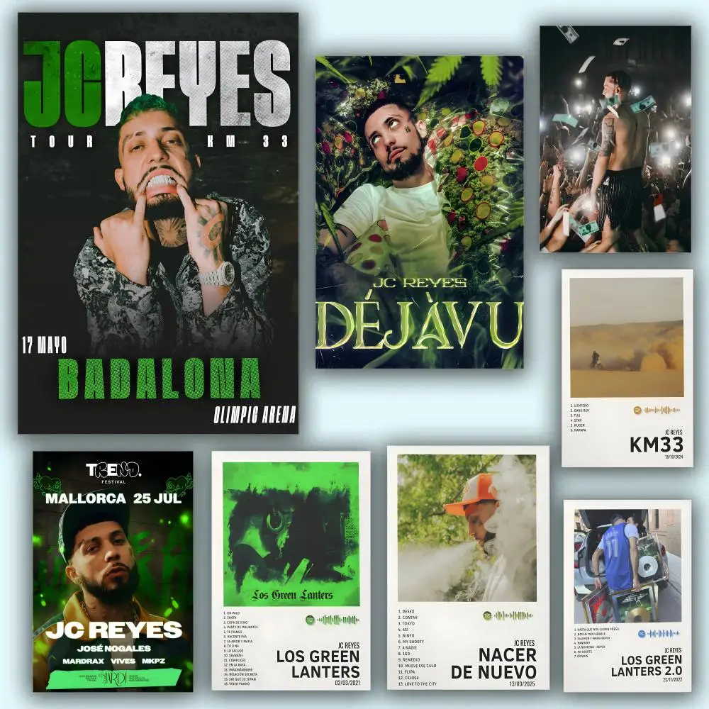 Póster de Singer J-jc Reyes Premium Crease, arte de pared estético impermeable diseñado para sala de estar, dormitorio, decoración del hogar