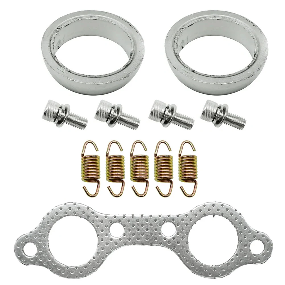 For Polaris Frontier ATV Replacement Parts Muffler Gasket Kit ATV Exhaust Repair Metal Complete Hardware Included