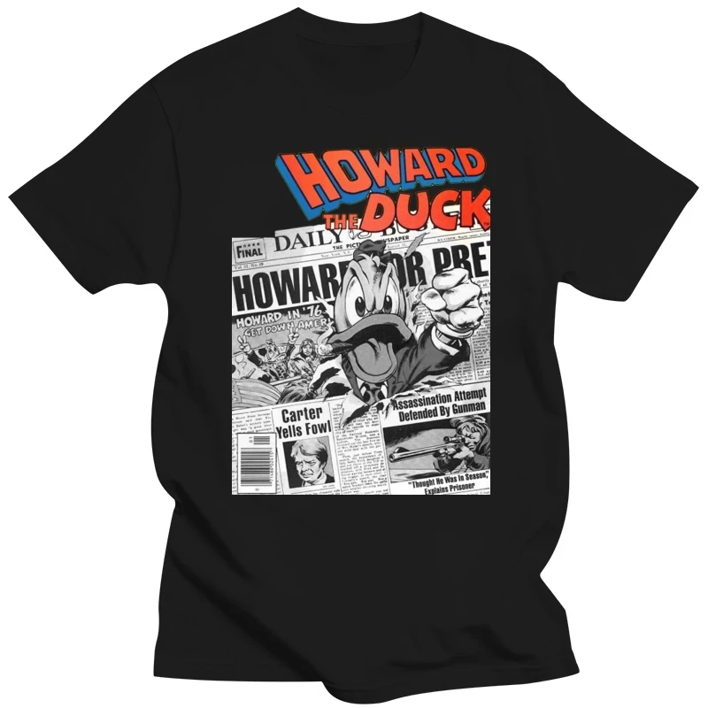 T-Shirts Sizes S-2XL New Howard The Duck Newspaper Mens T-Shirt