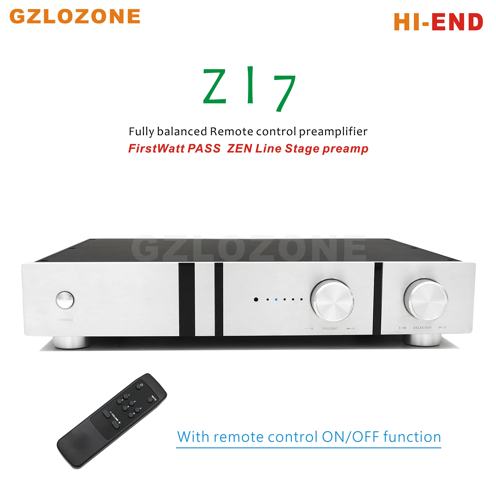 

HI-END ZL7 Fully balanced remote control preamplifier FirstWatt PASS Balanced ZEN Line Stage preamp