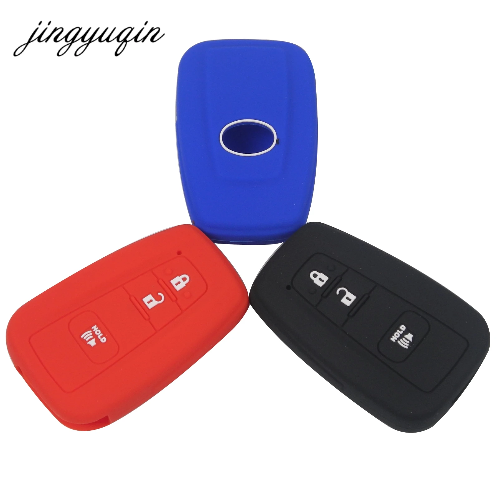 jingyuqin 30pcs/lot Silicone Skin Case fit for TOYOTA Prius CHR Remote Smart Key Cover  3 Buttons protection Set