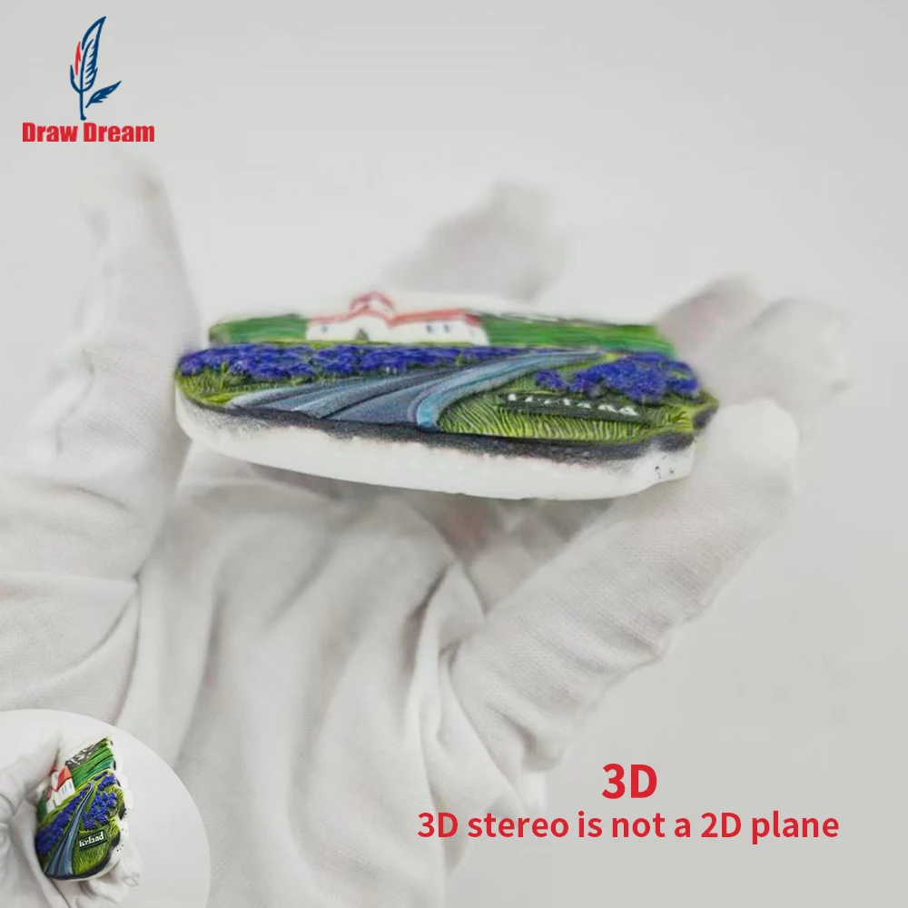 1Pc Iceland Creative 3D Embossed Refrigerator Magnet World Travel Souvenir Collection Suitable for Home and Office Decoration, Personalized Exclusive Travel Souvenir Magnetic Refrigerator Magnet, Home Decoration, Kitchen, Room, Office, Cabinet Crafts, Gifts, Holiday Souvenirs, Exquisite Small Gifts