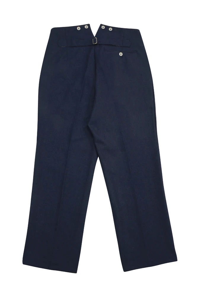 GUWH-004 WWII German Kriegsmarine Navy blue Wool Straight Trousers