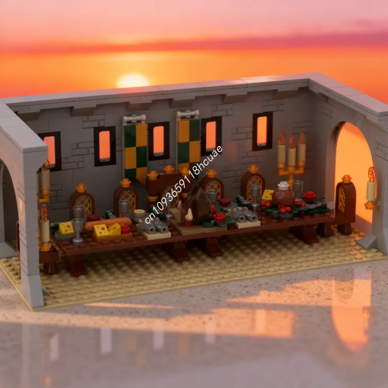 

434pcs MOC Medieval Christmas Banquet Castle Model Building Blocks Christmas Gift Architecture Creative DIY Toy Idea Education