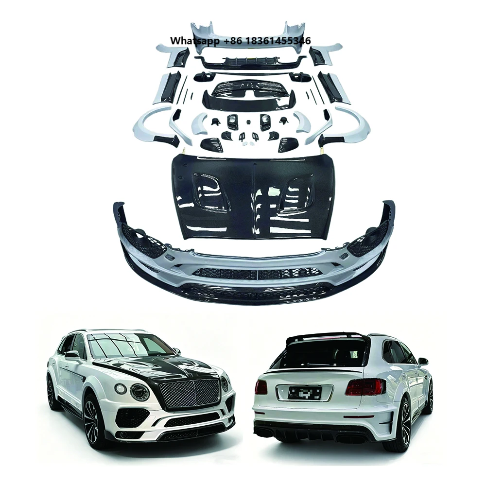For Bentayga Includes Front Bumper Grille Wheel Eyebrow Side Skirts-All New MSY Style High Quality Carbon Fiber Body Kit