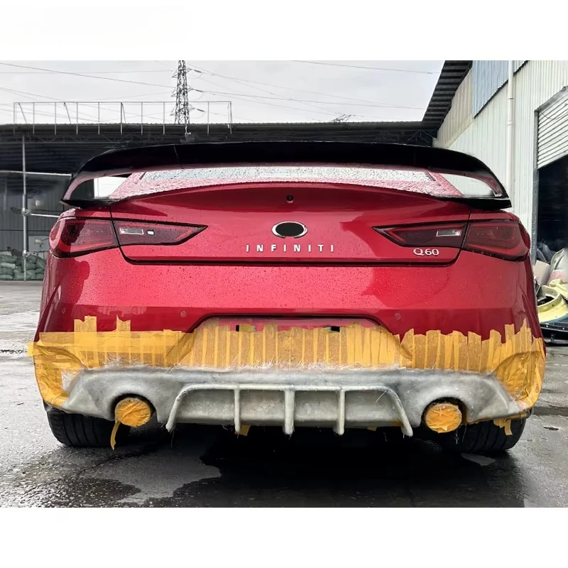 Suitable for 2015+Infiniti Q60 Modified Carbon Fiber Tail Wing, High-quality Car Carbon Fiber Trunk Spoiler Easy Installation