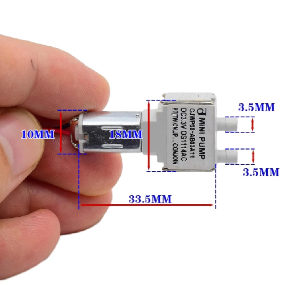 0.3L/دقيقة مضخة مياه تدفق صغيرة مع كابل DC3V-3.7V مضخة سائل صغيرة M20 محرك مضخة هواء ذاتية التحضير