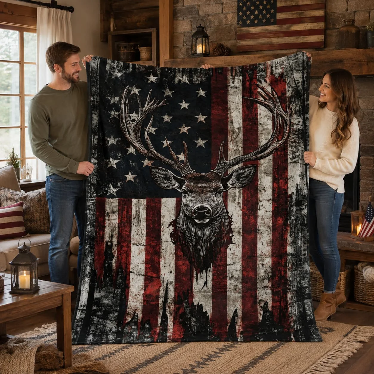 1pc New Deer Pattern Flannel Blanket, Ideal Gift for Friends and Family, Warm and Comfortable, Soft and Skin-Friendly, Suitable for Sofa, Bed, Office, and Outdoor Travel