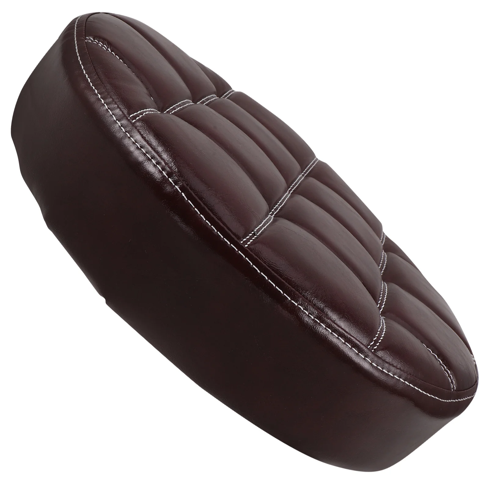 

Bar Chair Accessories Round Pu Seat Replacement Dark Brown Stool Cushion Comfortable Ergonomic Modern Panel Stable Base Smooth
