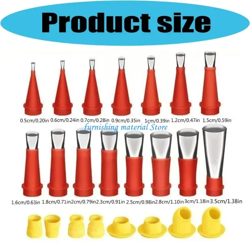 Y5GD 23Pieces Glues Nozzle Set Features 15 Different Tips and 8 Strong Bases for Quick Application in Homes and Repair Work 4