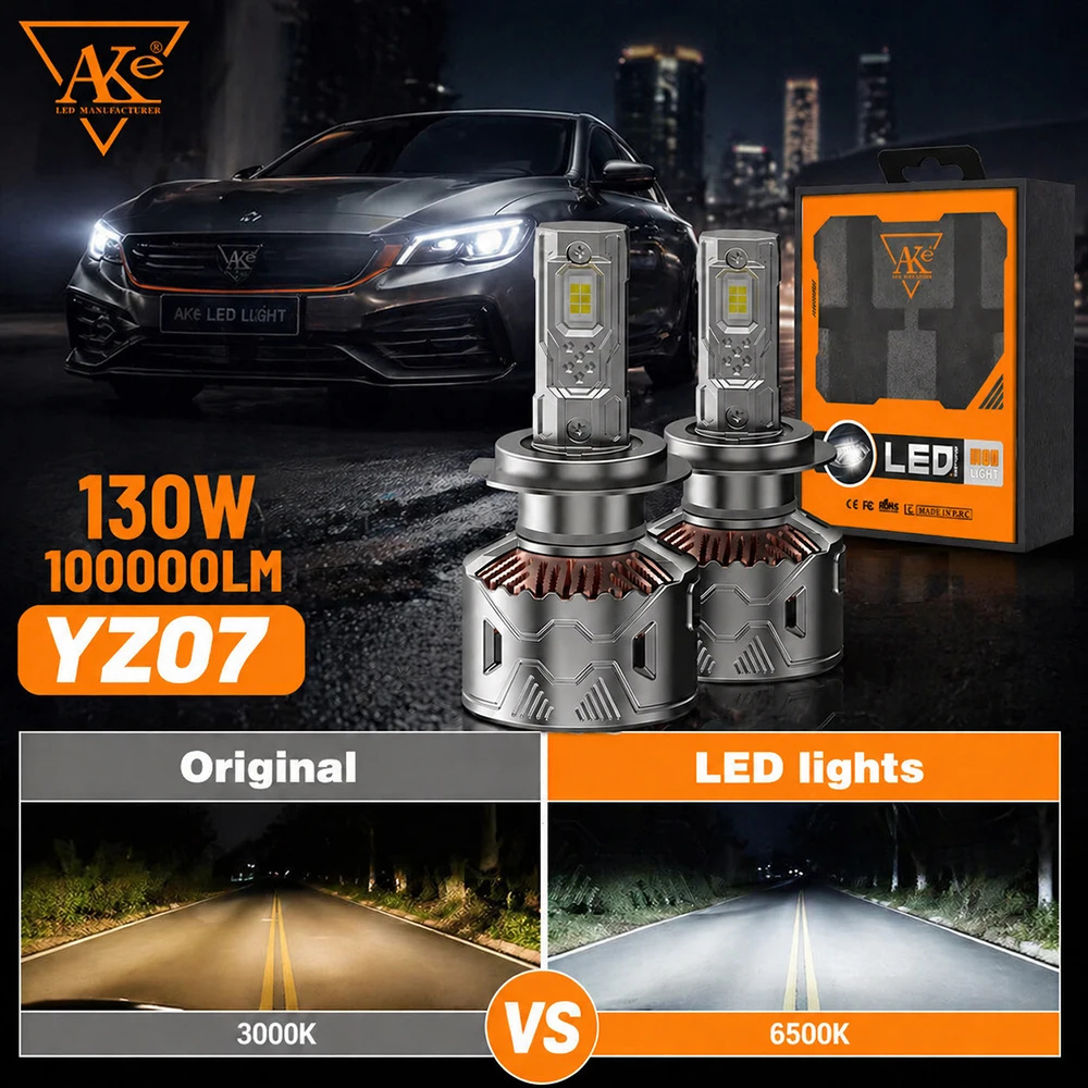 130W 1000000LM H7 H11 H4 Canbus LED Headlight Turbo High Power Super Bright H1 H3 H8 H9 9005 HB3 9006 HB4 880 6500K Car Headlamp