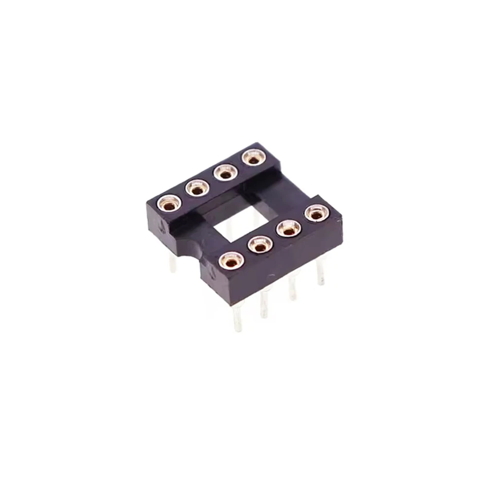 10PCS/LOT DIP-8 Round Hole Square Hole 8 Pins 2.54MM DIP DIP8 IC Sockets Adaptor Solder Type IC Connector