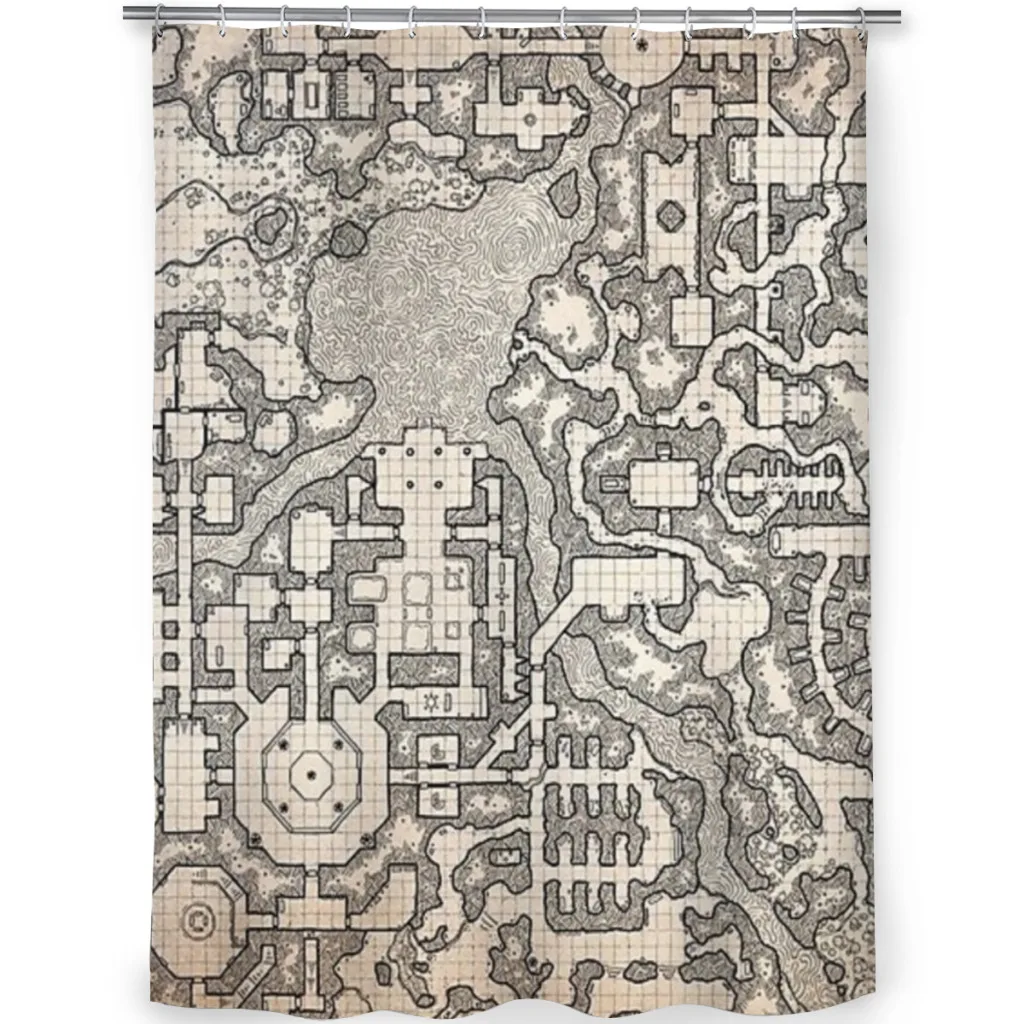 The Winter Tombs - a massive dungeon complex by Dyson Logos Shower Curtain  Bathroom Decoration Shower Curtain Birthday Gift