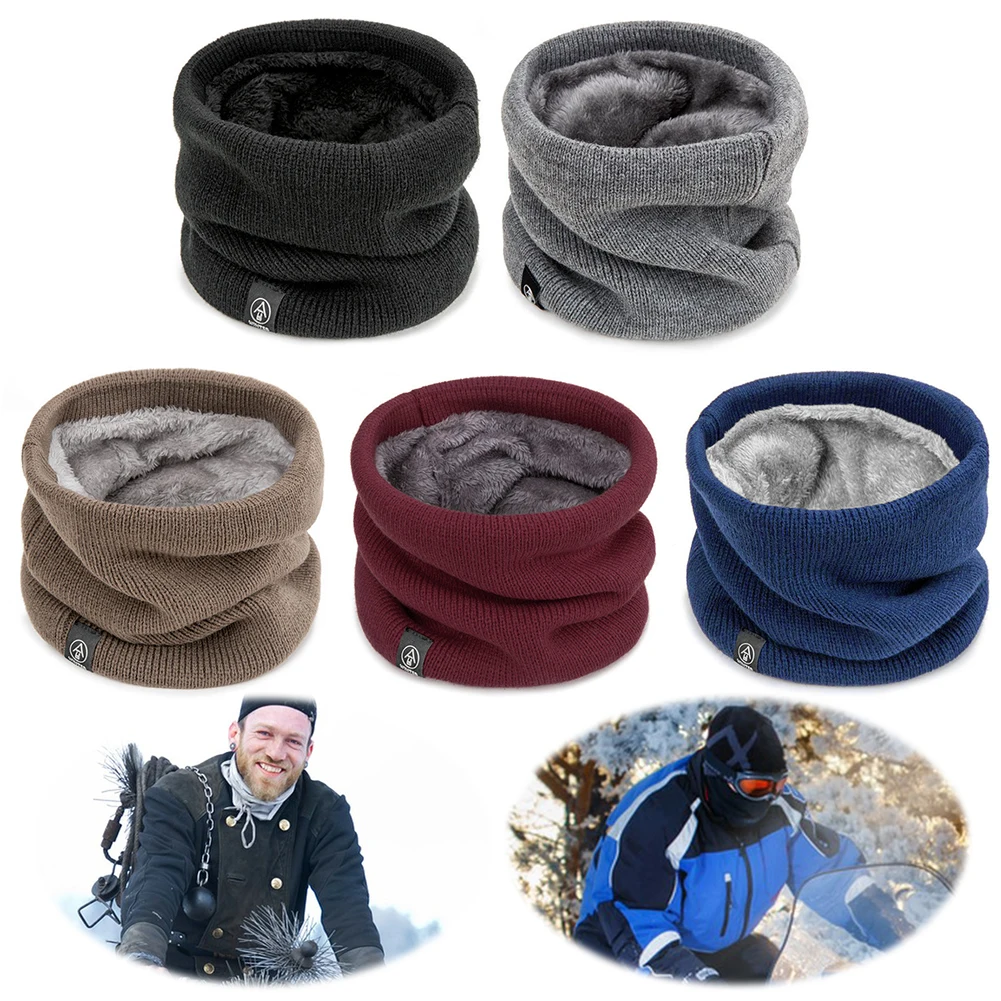 Knitted Winter Neck Warmer Women Men Neck Gaiter Cold Weather Scarf for Skiing Cycling Outdoor Sports