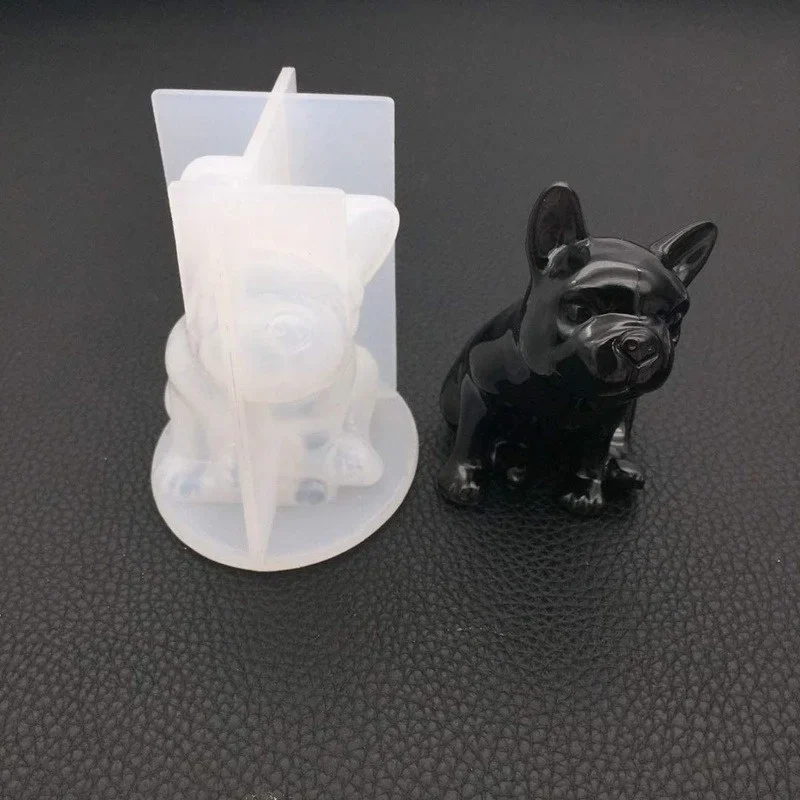 

UV Cake Mousse Crystal Epoxy Mould 3D French Bulldog Silicone Chocolate Shaped Dessert Decoration Baking Accessories