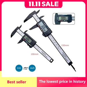 Measuring Tool Digital Ruler 150mm 100mm Electronic Digital Caliper Carbon Fiber Dial Vernier Caliper Gauge Micrometer