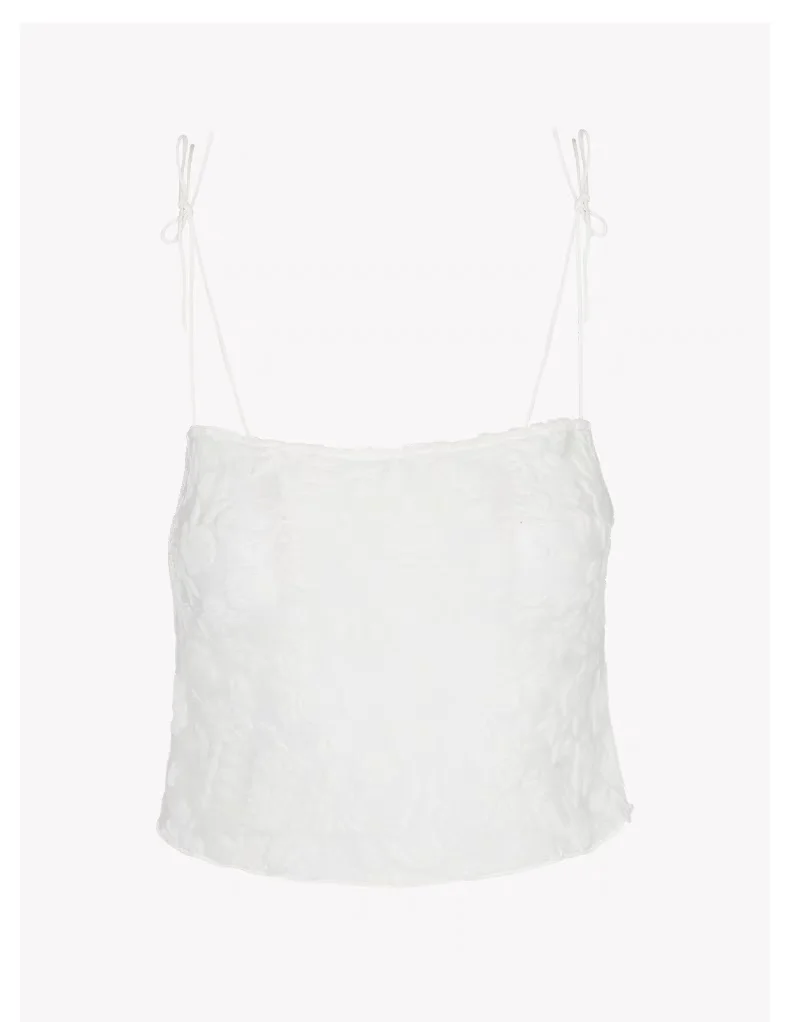 

Set for Women 2024 New Spring Summer Velvet Silk 3D Flower Sweet Strapless Tanks Top or High Waist Long Skirt