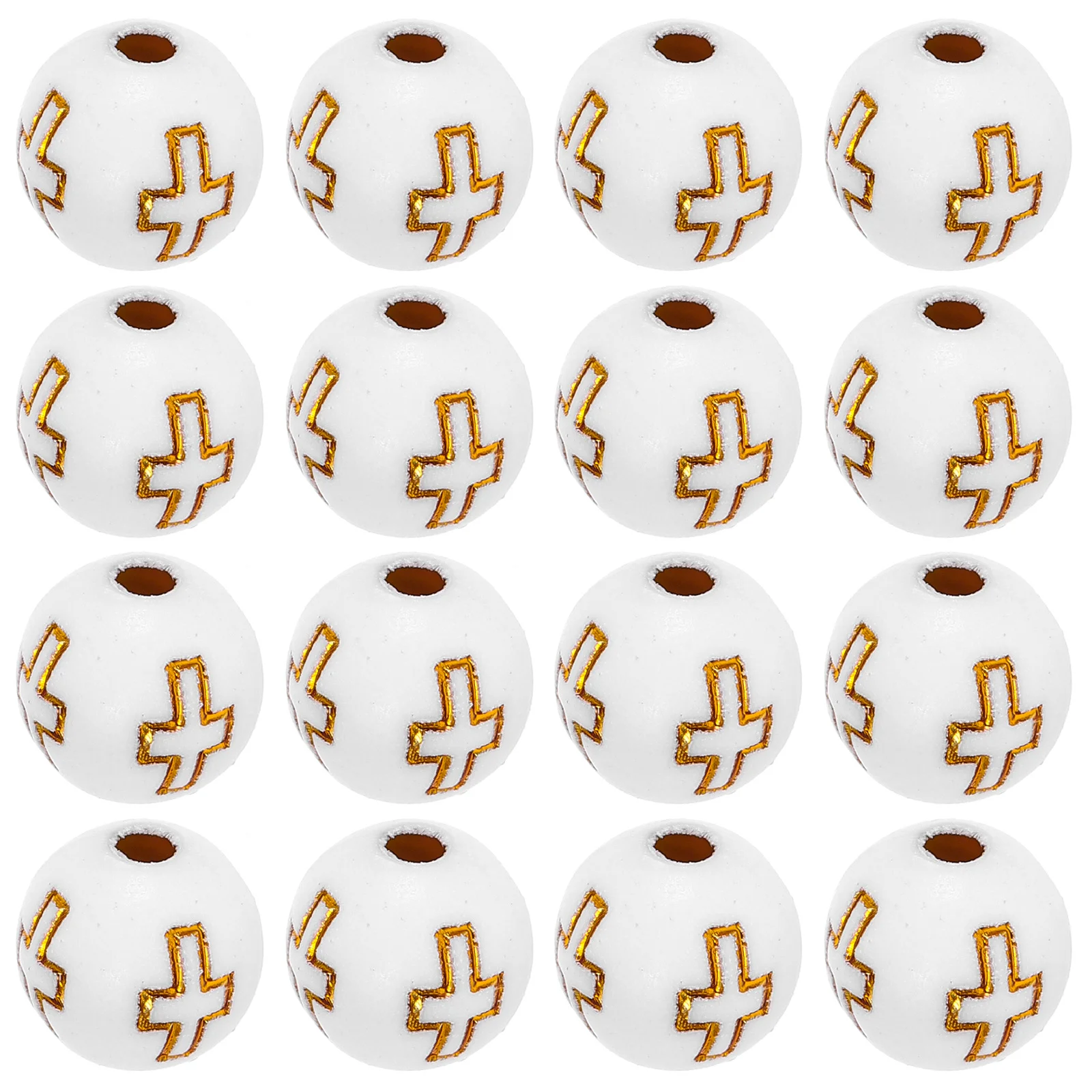 

500pcs Acrylic Cross Circle Beads DIY Handmade Jewelry Accessories Spacer Black White Craft Making Bracelet Earring Necklace