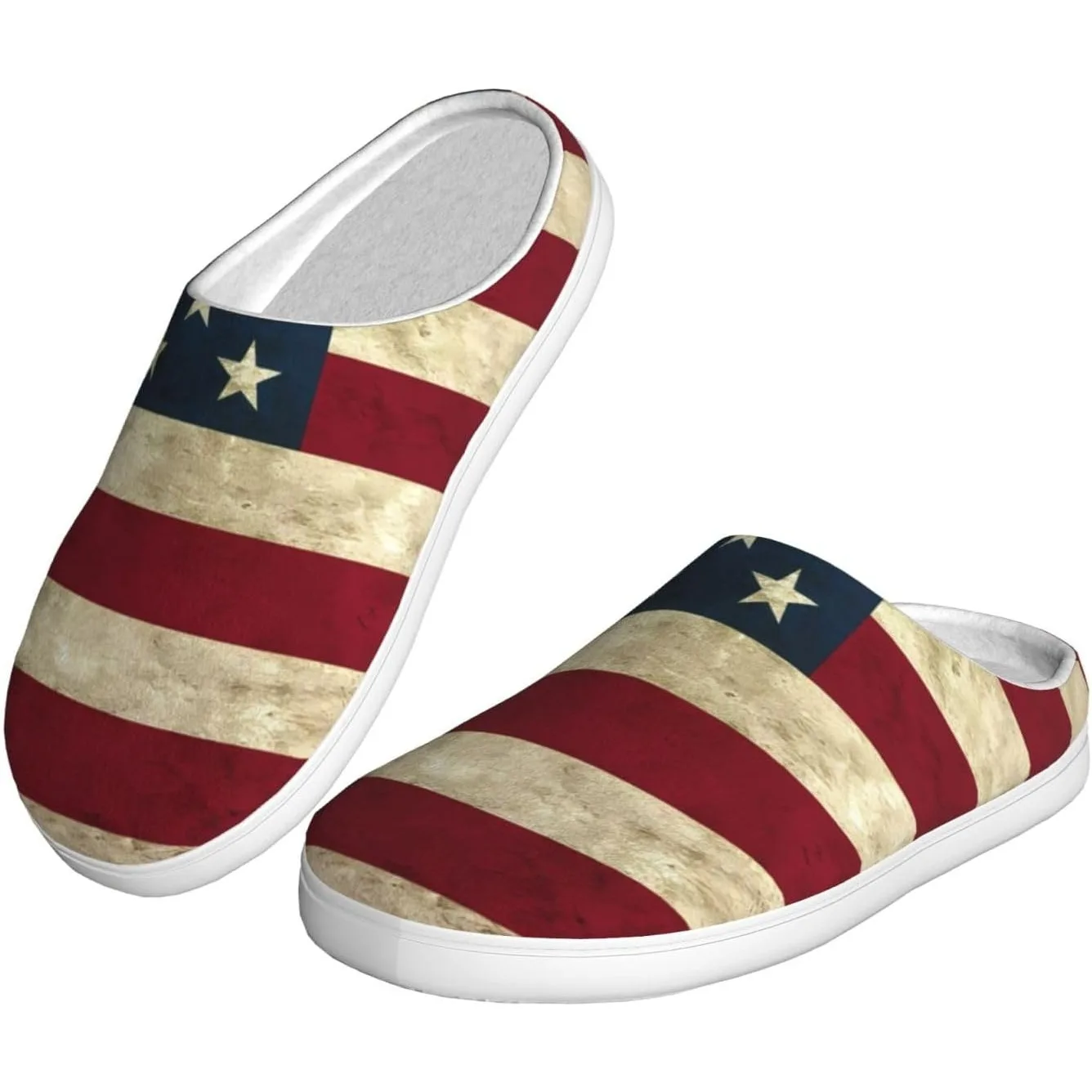 

Хлопковые нескользящие фланелевые домашние тапочки с флагом Бразилии TPR для женщин и мужчин