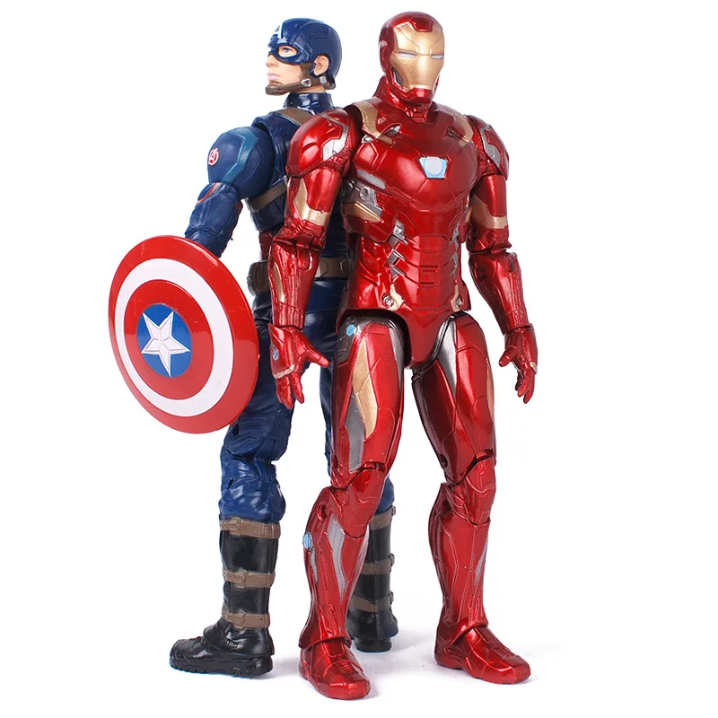 The Avengers Iron Man Spider-Man Capitan America Panther 7 pollici Action Figure Giocattoli per ragazzi Ragazze Regalo Ornamenti da collezione