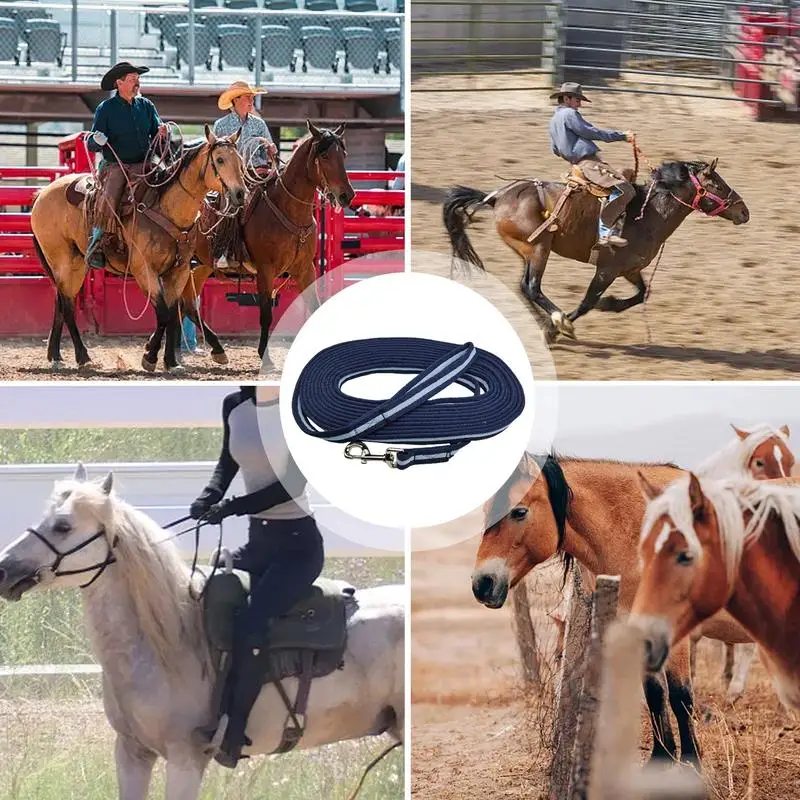 Corde de plomb équine confortable à longue distance, pour l\'entraînement des amateurs d\'équitation, exercice de précision